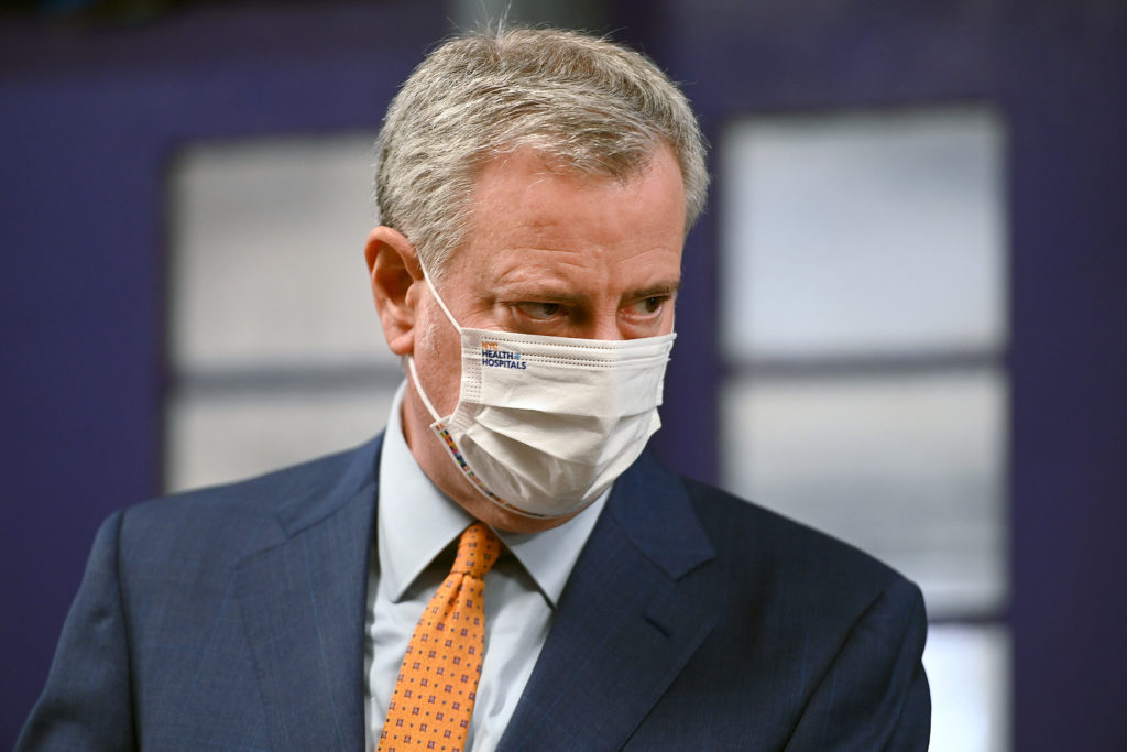 ny-nyc-mayor-de-blasio-visits-vaccination-site-in-queens