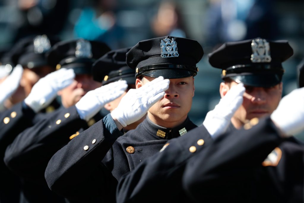 police saluting