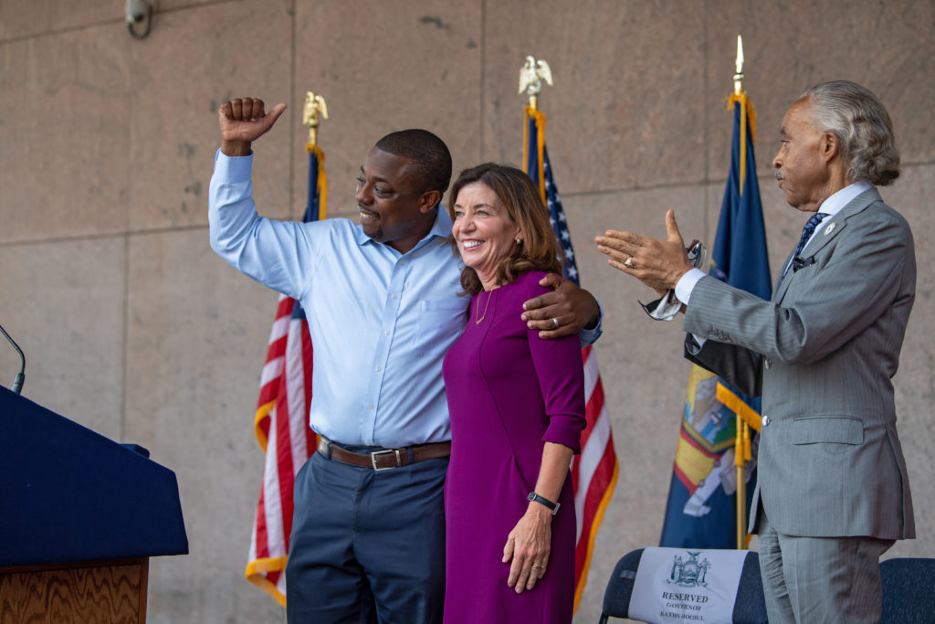 governor-hochul-makes-special-announcement-with-state-senator-brian-benjamin-in-new-york-us-26-aug-2021