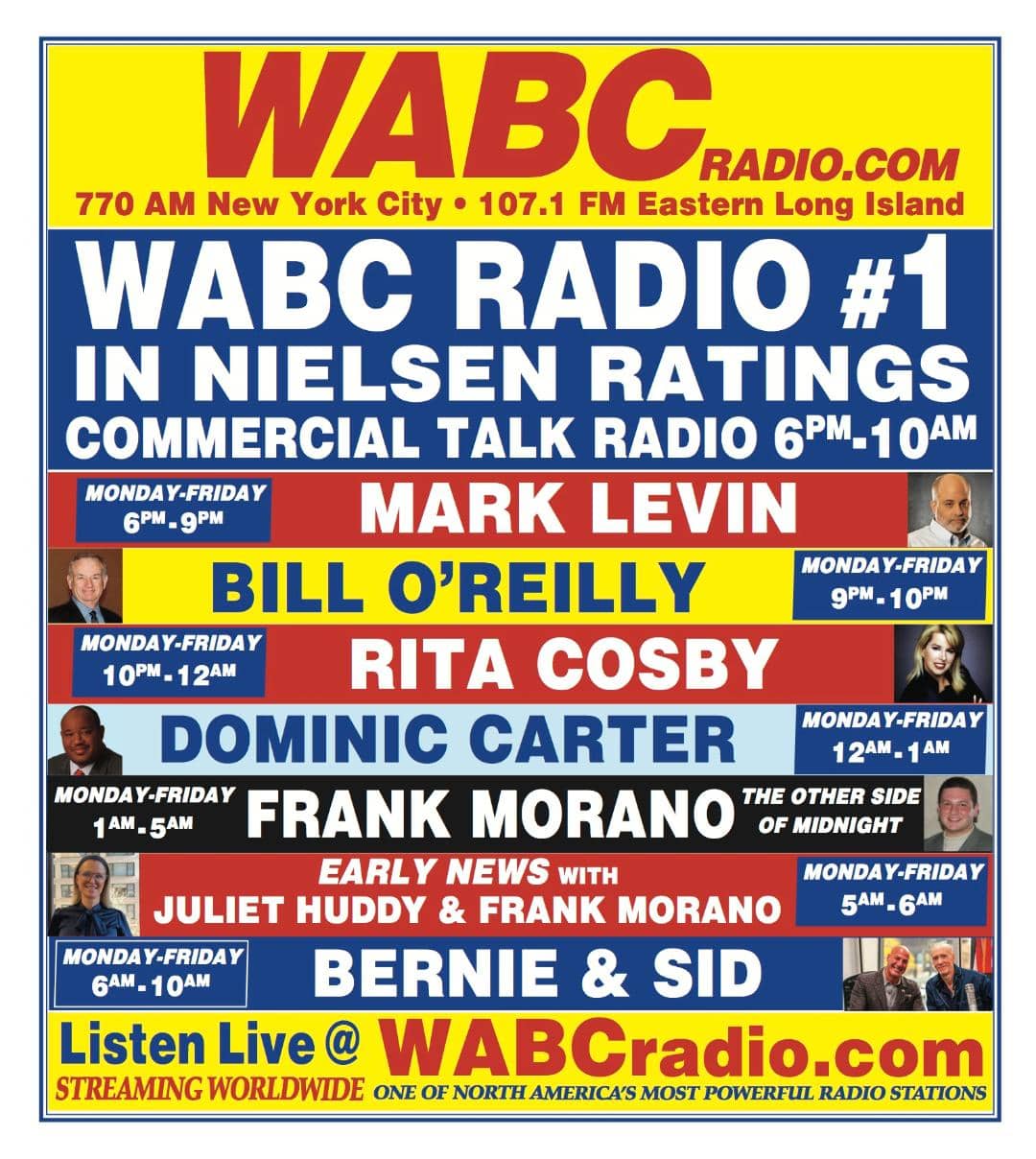 77WABC Radio 1 in Nielsen Ratings for Talk Radio 77 WABC
