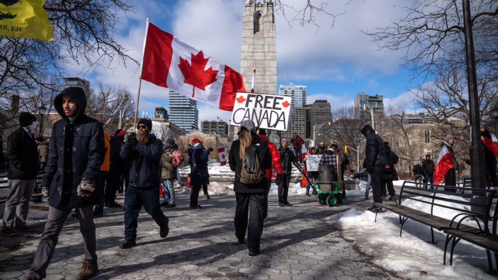 trucker-convoy-toronto-rally-in-canada-12-feb-2022