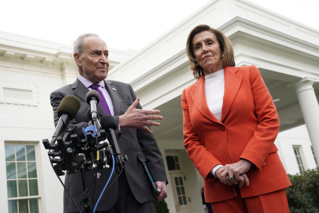 pelosi-and-schumer-at-white-house-washington