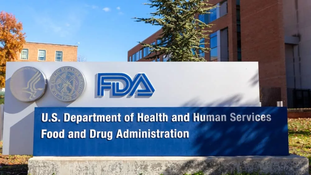 Exterior view of the headquarters of US Food and Drug Administration (FDA). Silver Spring^ MD^ USA 11-10-2020