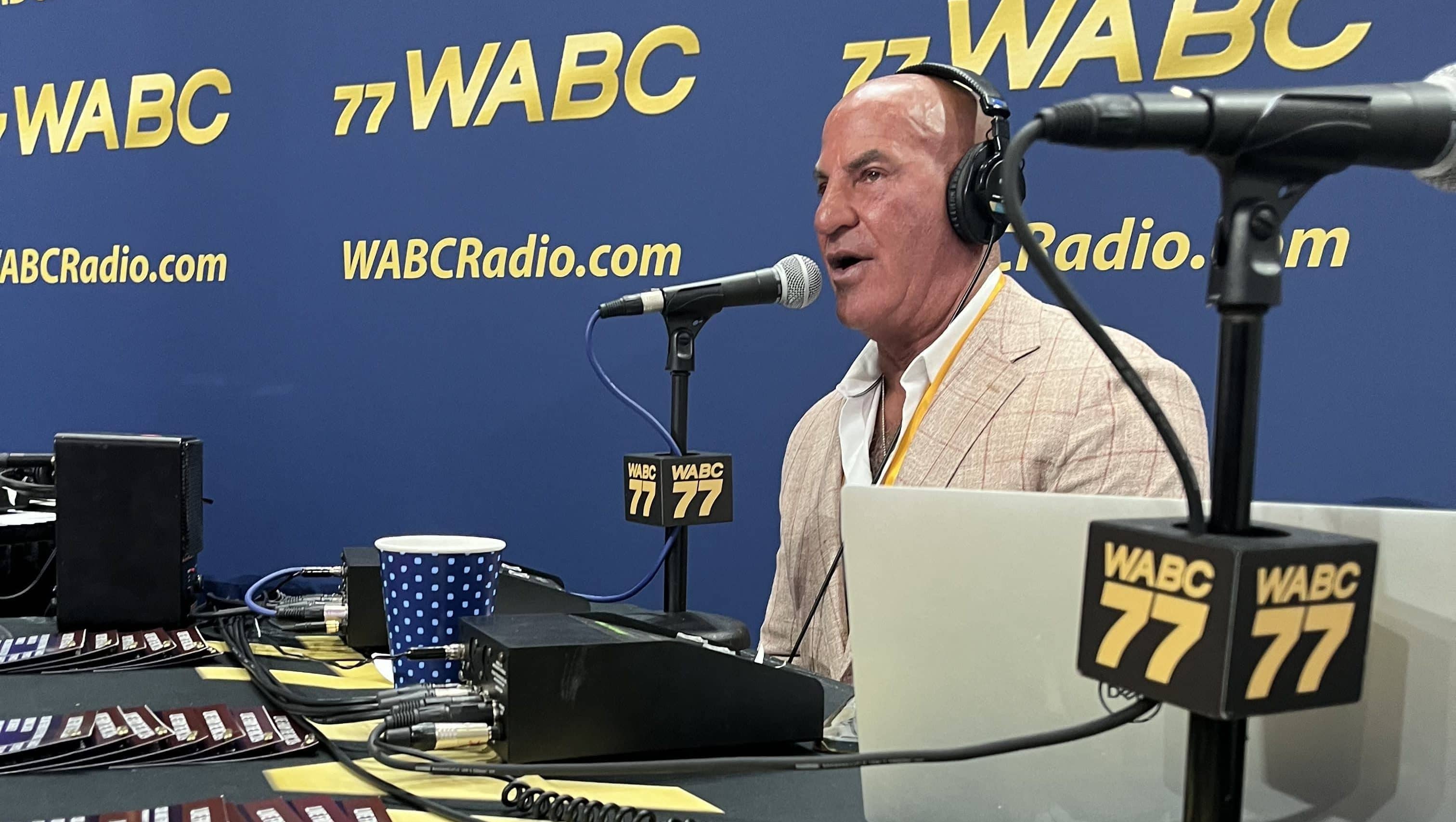 Host Sid Rosenberg live on air during Sid & Friends in the Morning at the 2024 Republican national Convention in Milwaukee.