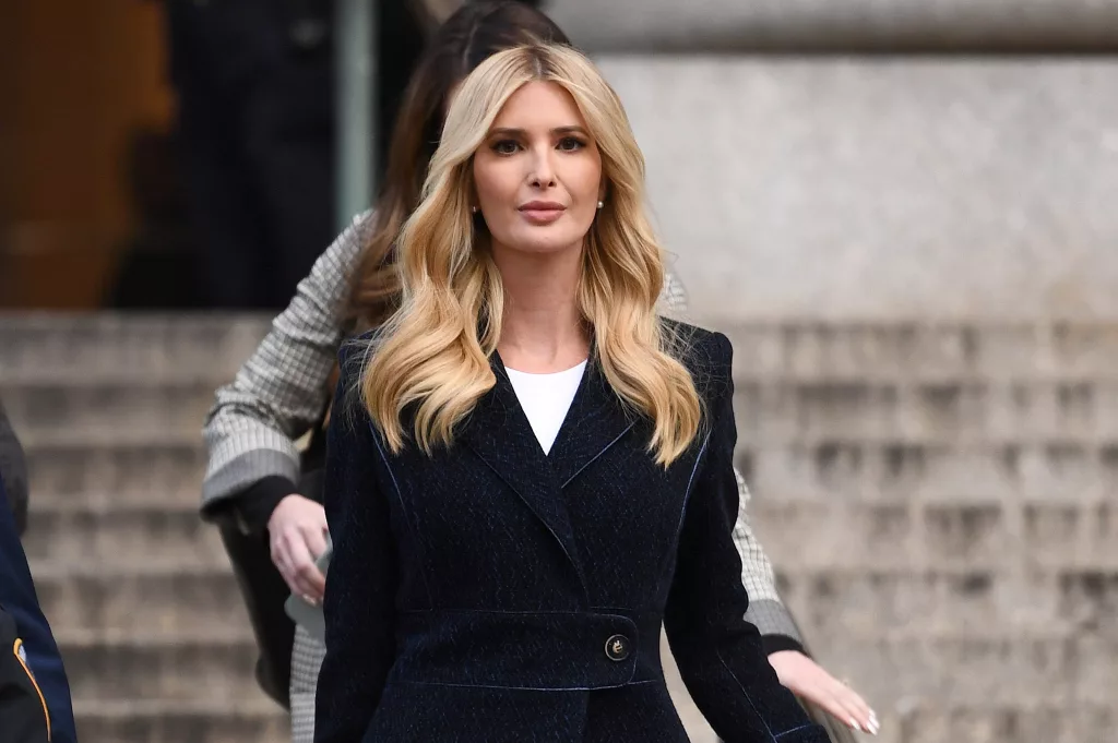 Ivanka Trump seen leaving the Manhattan Supreme Courthouse after testify in the civil fraud trial of her father, the former U.S. President Donald Trump, New York, NY, November 8, 2023.