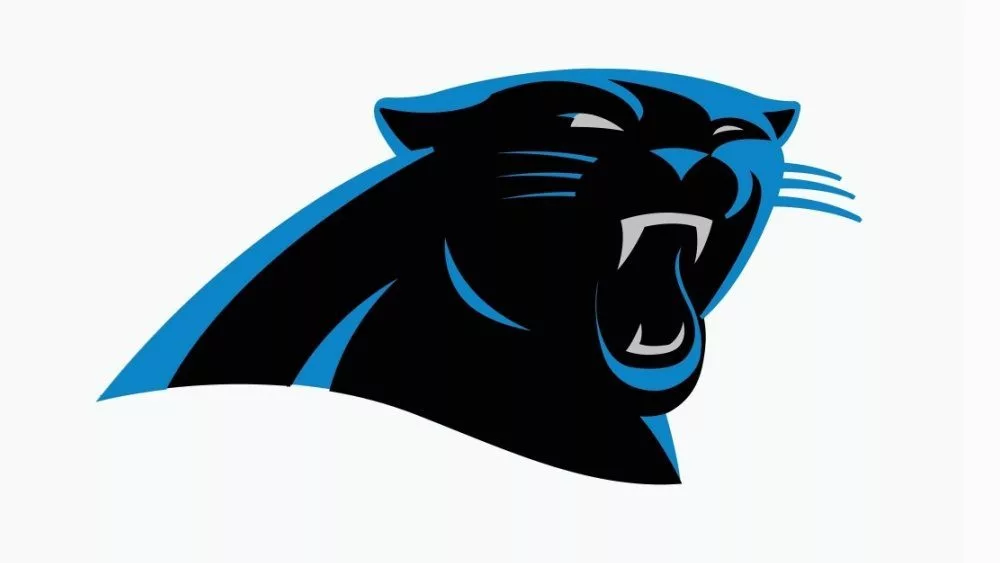 Carolina Panthers editorial vector logo is printed on white paper.