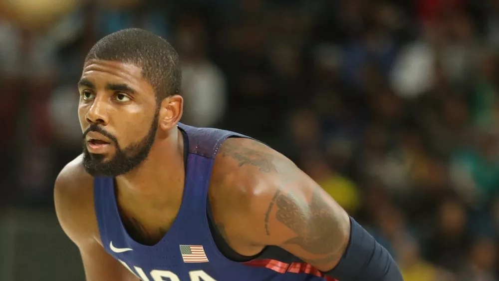 Kyrie Irving of team United States in action during group A basketball match between Team USA and Australia of the Rio 2016 Olympic Games RIO DE JANEIRO^ BRAZIL - AUGUST 10^ 2016