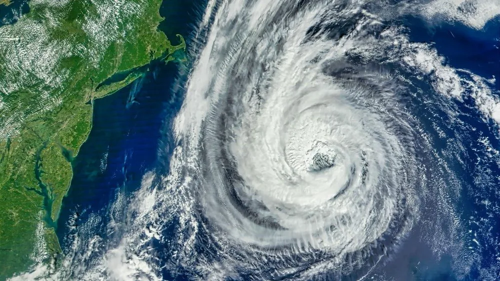 Hurricane Erin off the coast of Northeast United States Input Direct Broadcast L1B data courtesy SS. Hurricane Erin off the coast of Northeast Elements of this image furnished by NASA.