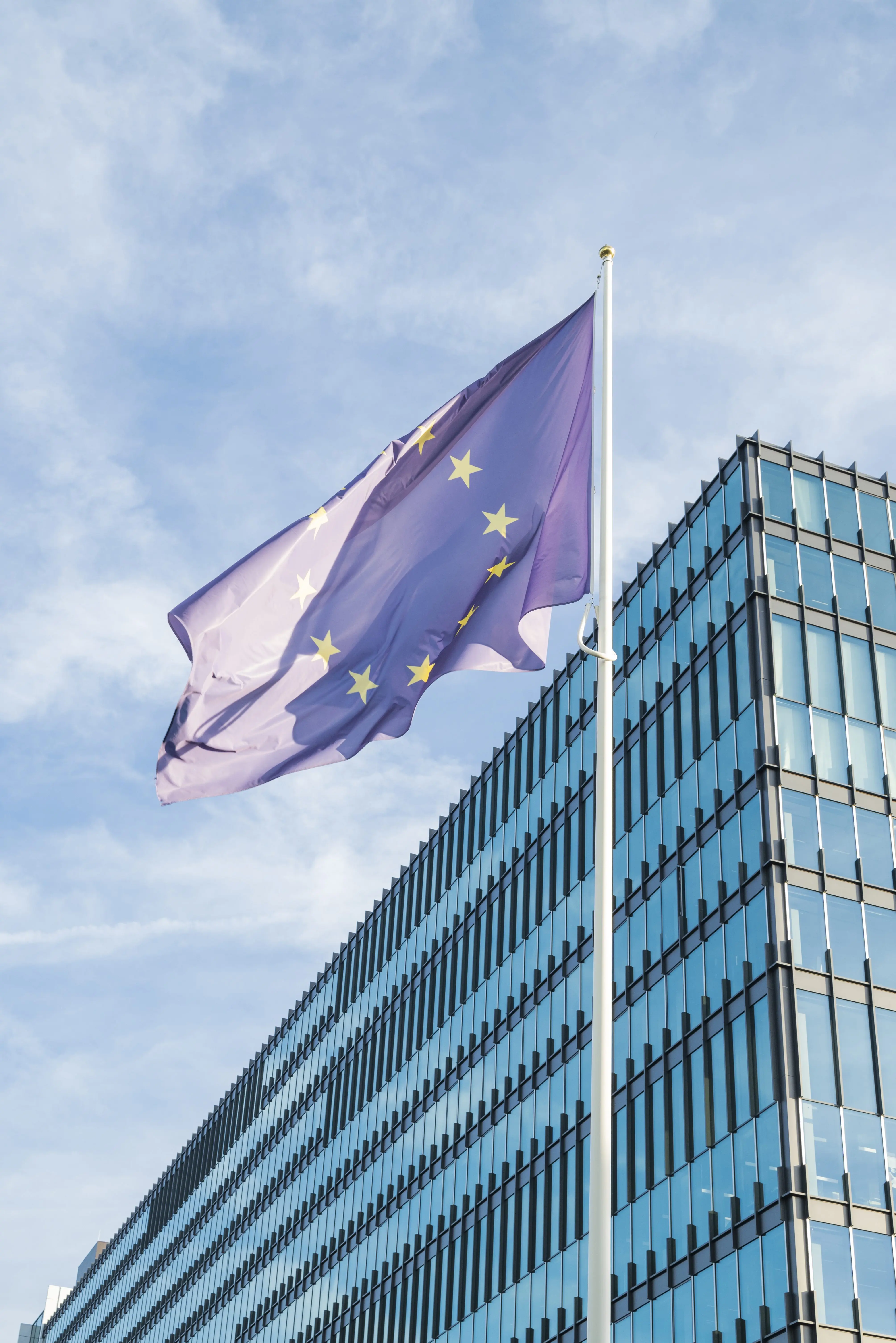 eu-flag-blue-on-the-background-of-the-building
