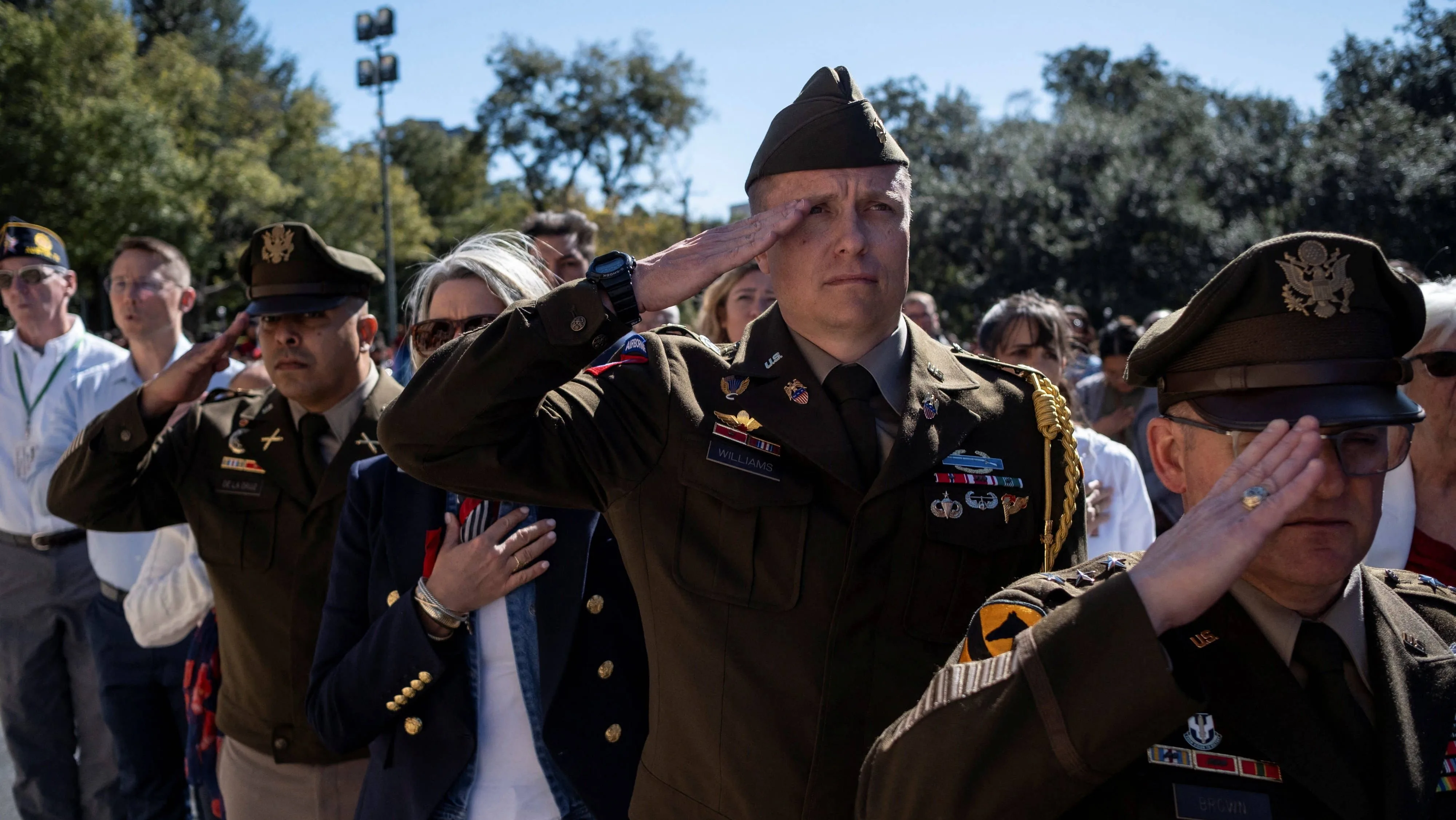 people-take-part-in-veterans-day-in-austin