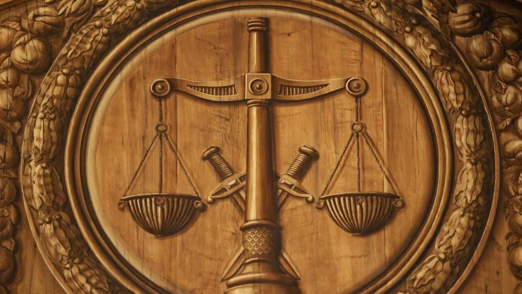 justice-scales-are-seen-inside-the-brittanys-parliament-in-rennes
