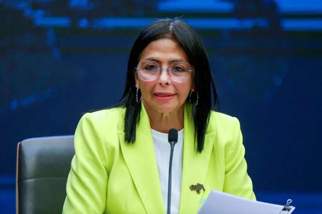 file-photo-venezuelas-vice-president-and-oil-minister-delcy-rodriguez-addresses-the-media-in-caracas