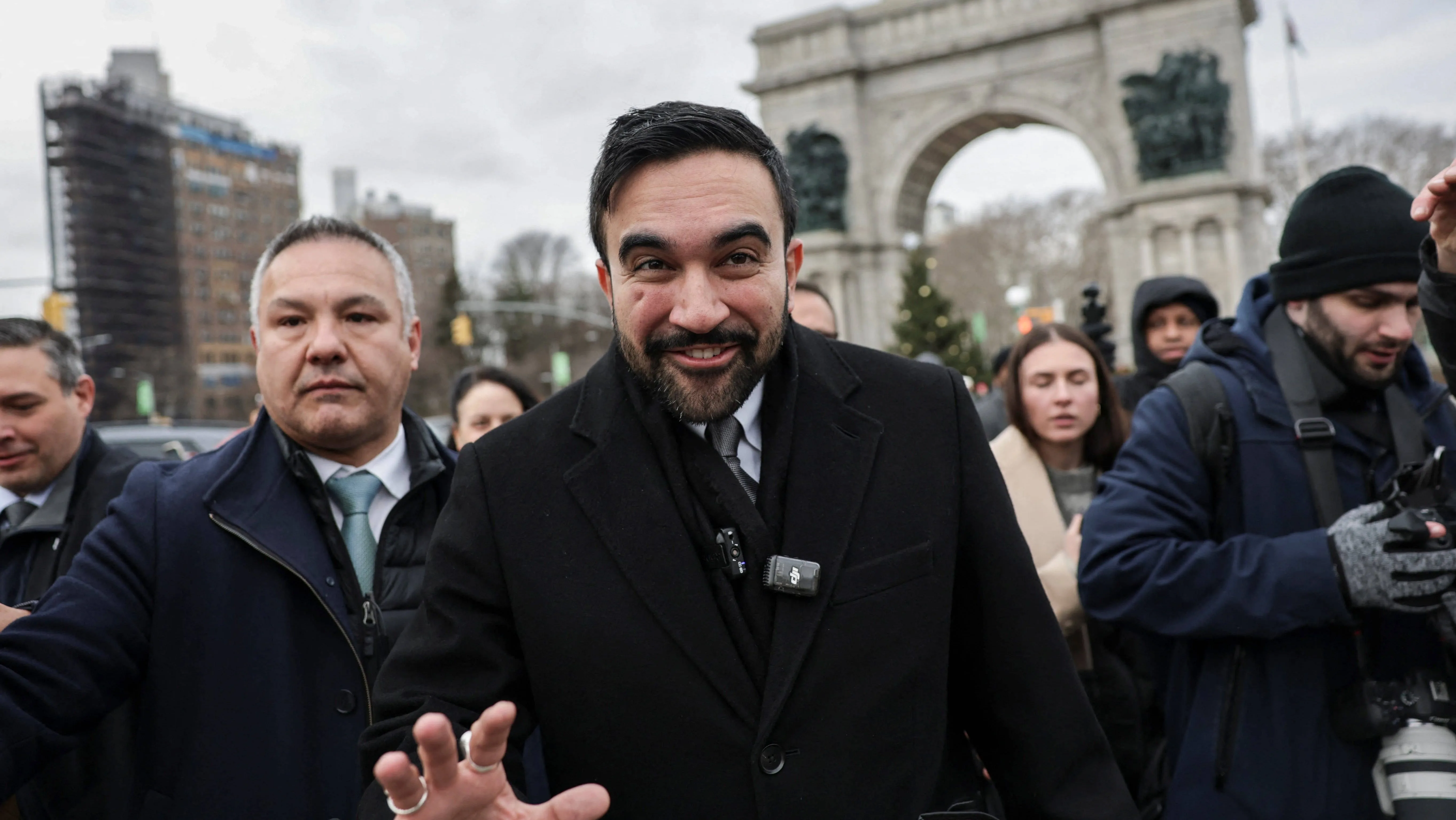new-york-city-mayor-mamdani-holds-press-conference-at-grand-army-plaza-in-the-brooklyn-borough-of-new-york-city