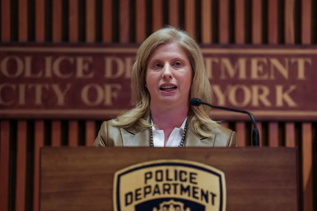 new-york-city-police-department-nypd-commissioner-jessica-tisch-speaks-during-a-press-conference-at-1-police-plaza-in-new-york-city