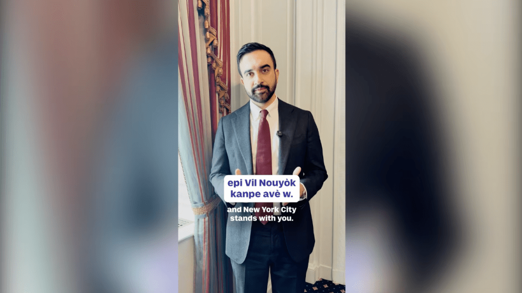 Mamdani says NYC “Supports” Haitians in the US illegally…