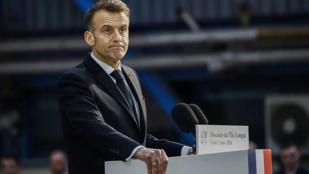 french-president-macron-visits-nuclear-submarine-navy-base-in-ile-longue