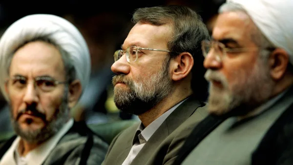 file-photo-irans-former-intelligence-minister-younesi-chief-nuclear-negotiator-larijani-and-former-chief-nuclear-negotiator-rohani-attend-conference-in-tehran