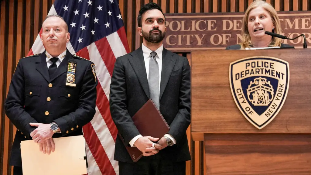 new-york-city-mayor-mamdani-and-city-police-commissioner-jessica-tisch-attend-a-press-conference-in-new-york-city-2