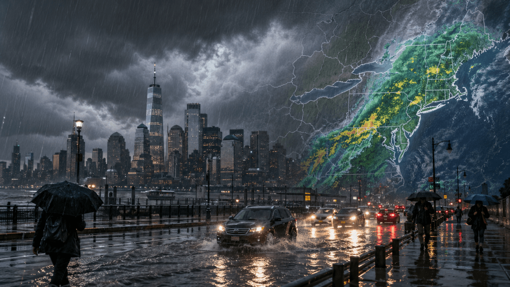 Strengthening Storm to Bring Soaking Rain, Flood Concerns to the Northeast