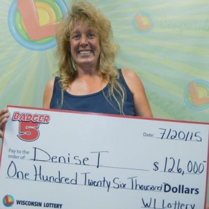 7.21.15 DENISE TAUSCHECK - $126K Badger 5 Jackpot Winner