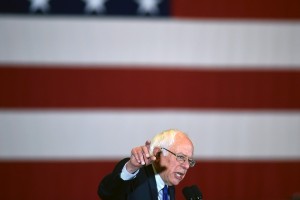 Democratic U.S. presidential candidate Bernie Sanders speaks at a campaign rally in Milwaukee, Wisconsin