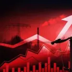 red-background-and-charts-and-of-power-line-prices-rise