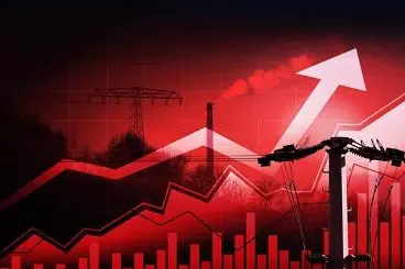 red-background-and-charts-and-of-power-line-prices-rise