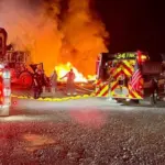 Local Fire Crew Battles Industrial Fire In Tyrone