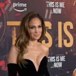 Jennifer Lopez at the premiere for This Is Me...Now: A Love Story at the Dolby Theatre. February 13^ 2024