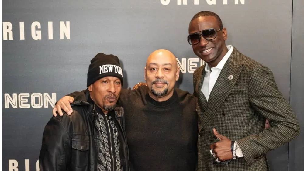 Korey Wise^ Raymond Santana^ Yusef Salaam^ members of the Central Park Five (now called 'Exonerated Five') at Alice Tully Hall in New York on November 30^ 2023