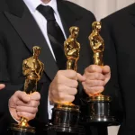 Oscars being held by winners. - the 80th Annual Academy Awards at the Kodak Theatre^ Hollywood. February 24^ 2008