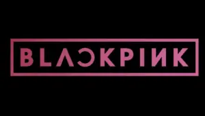 BLACKPINK (KPOP band )themed wallpaper PINK WRITING (FONT) with BLACK BACKGROUND