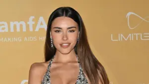 Madison Beer at the amfAR Gala Los Angeles 2022 at the Pacific Design Centre. LOS ANGELES^ CA. November 03^ 2022