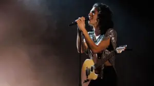 Conan Gray performs on stage at Sant Jordi Club on May 20^ 2022 in Barcelona^ Spain.