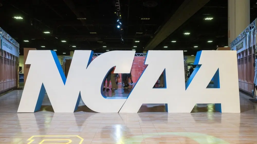 NCAA Sign at the Tampa Convention Center During the 2019 NCAA Women's Final Four Tampa Bay Tampa^ Florida / USA - April 6^ 2019