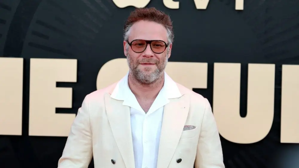 Seth Rogen at Apple TV+ Series 'The Studio' World Premiere held at the Academy Museum of Motion Pictures in Los Angeles^ USA on March 24^ 2025.