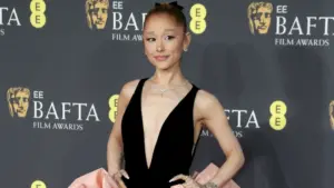 Ariana Grande attends the 2025 BAFTA Film Awards at The Royal Festival Hall in London^ England. London^ United Kingdom - February 16^ 2025