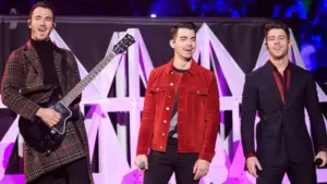 The Jonas Brothers perform at the 2019 Z100 Jingle Ball at Madison Square Garden. New York^ NY^ USA - December 13^ 2019