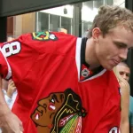 Patrick Kane of the Chicago Blackhawks at the NHL Powered by Reebok store on September 8^ 2010 in New York City.