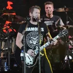 Lead singer and guitarist Chad Kroeger of Nickelback during a Rock in Rio 2019 concert in Rio de Janeiro.