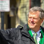 Massachusetts Governor Charlie Baker / NCAA president at the St Patrick's Day Parade; Boston^MA - 3/17/19