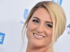Meghan Trainor arrives for WE Day California 2019 on April 25^ 2019 in Inglewood^ CA