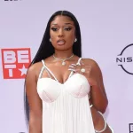 Megan Thee Stallion arrives for the 2021 BET Awards on June 27^ 2021 in Los Angeles^ CA.