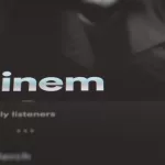 Close up of Eminem Spotify page