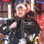 Jelly Roll performs on stage during 2024 New Year's celebration on Times Square in New York on December 31^ 2023.