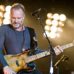 Sting performs on-stage at the Sleep Train Amphitheater in Marysville^ CA with The Police in their North American Reunion Tour Sacramento^ CA - July 17^2008