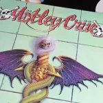 Closeup of vinyl record album Dr Feelgood of glam rock metal band Motley Crue