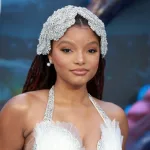 Halle Bailey attends the UK Premiere of "The Little Mermaid" at Odeon Luxe Leicester Square in London^ England - May 15^ 2023