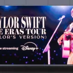 Advertisement for Taylor Swift The Eras Tour at L.A. Live in Downtown. March 17^ 2024 - Los Angeles^ CA USA