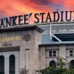 Entrance and sign at Yankee Stadium in the Bronx^ NY. January 3^ 2024